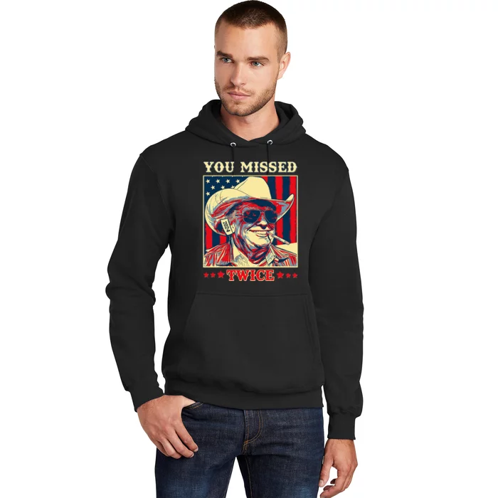 Western Trump Cow You Missed Twice Hoodie