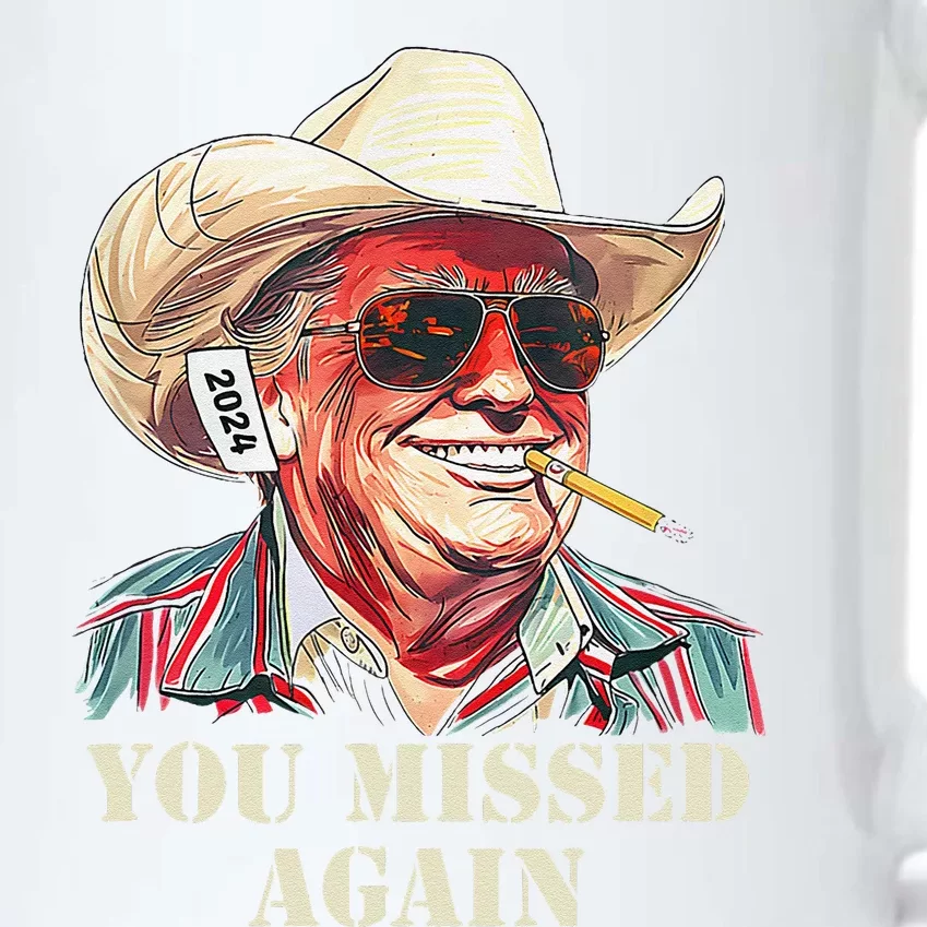 Western Trump Cowboy You Missed Again Gift Black Color Changing Mug