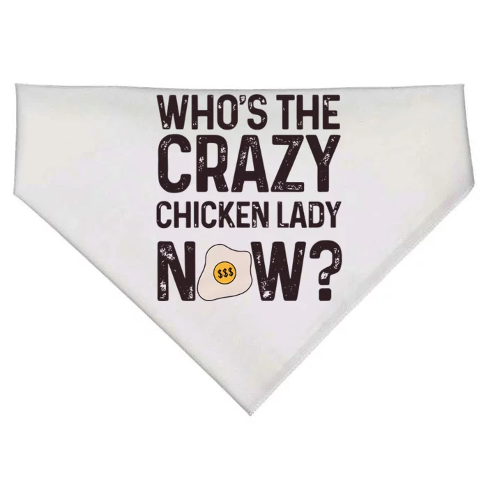 Who's The Crazy Chicken Lady Now Egg Shortage Price Of Eggs USA-Made Doggie Bandana