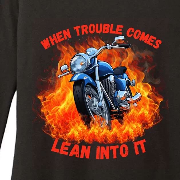 When Trouble Comes Lean Into It! Womens CVC Long Sleeve Shirt