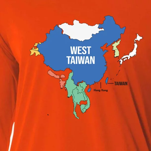 West Taiwan China Map Define China West Taiwan Funny China Funny Gift Cooling Performance Long Sleeve Crew