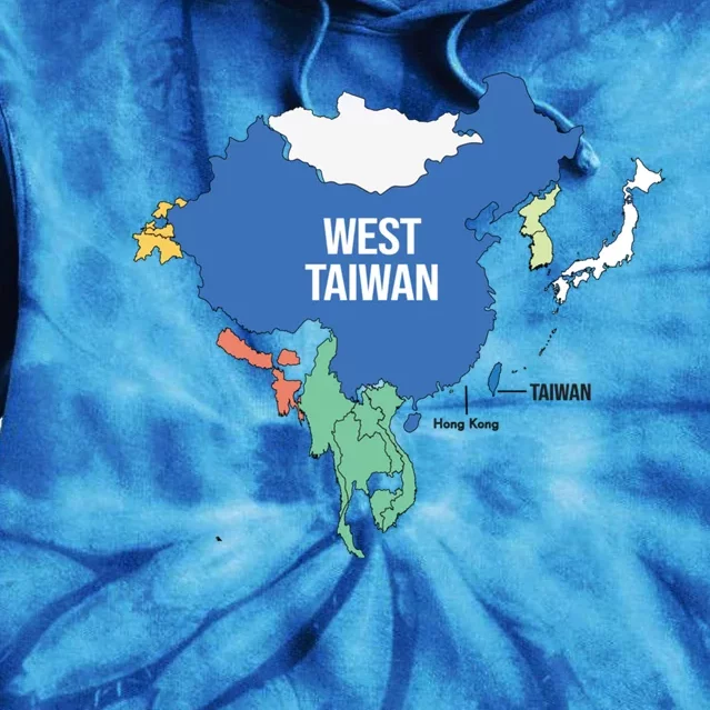 West Taiwan China Map Define China West Taiwan Funny China Funny Gift Tie Dye Hoodie