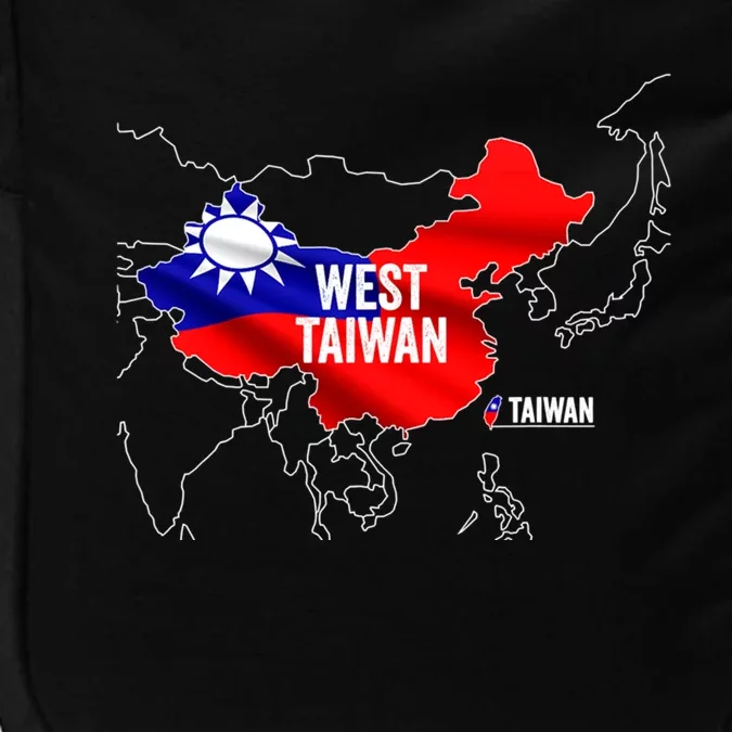 West Taiwan China Map I Love Taiwan Flag Taiwanese Pride Great Gift Impact Tech Backpack