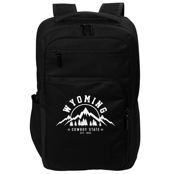 Wyoming The Cowboy State Est 1890 Vintage Mountains Gift Impact Tech Backpack