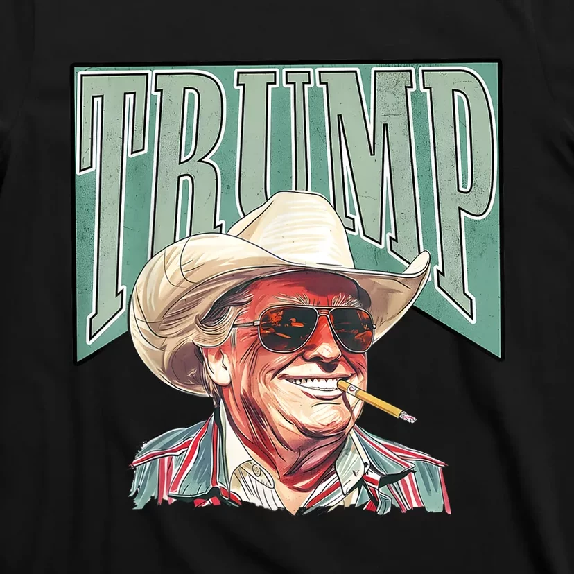 Western Trump Cowboy Make America Great Trump Daddy Maga T-Shirt