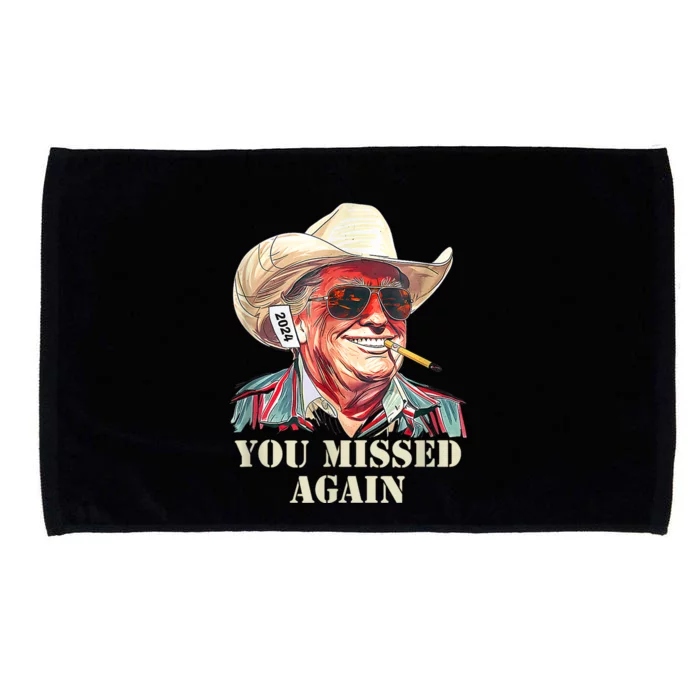 Western Trump Cowboy You Missed Again Microfiber Hand Towel