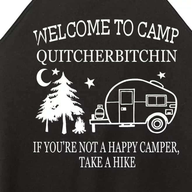 Welcome To Camp Quitcherbitchin Funny Camping Women’s Perfect Tri Rocker Tank