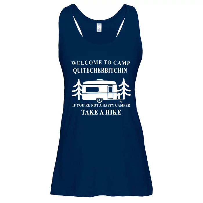 Welcome To Camp Quitcherbitchin Funny Camping Meme Ladies Essential Flowy Tank