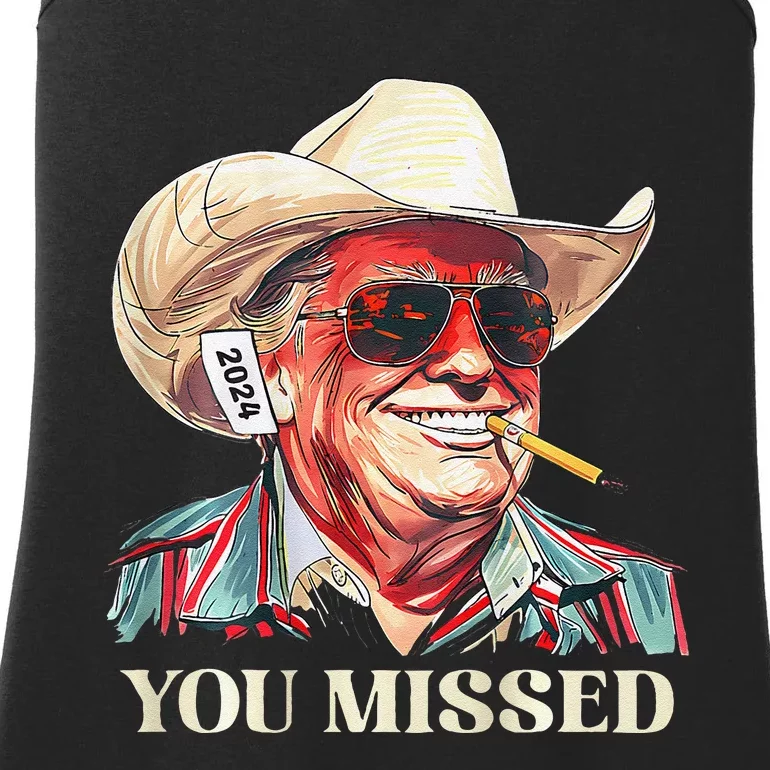 Western Trump Cowboy You Missed Ladies Essential Tank