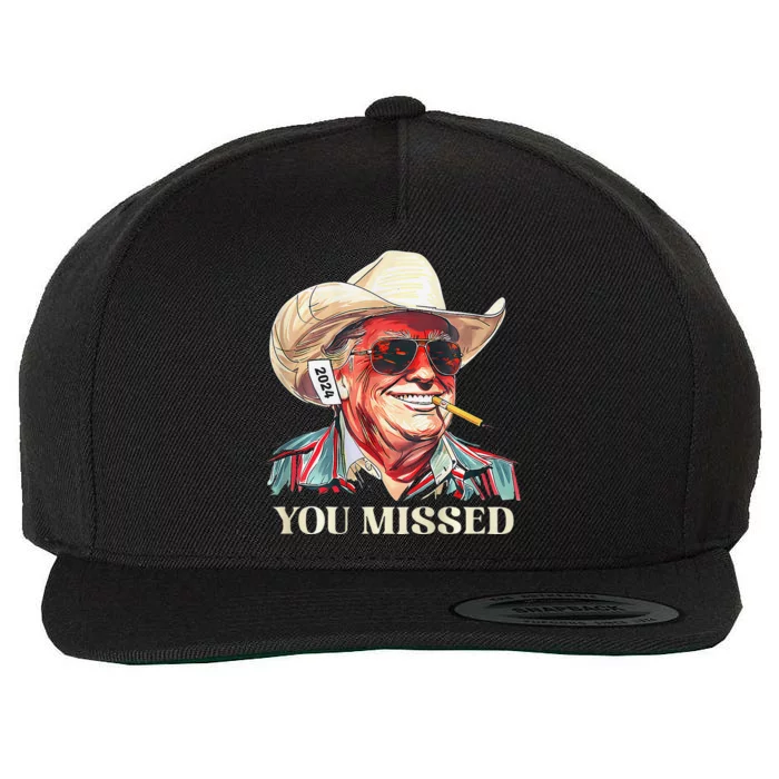 Western Trump Cowboy You Missed Wool Snapback Cap