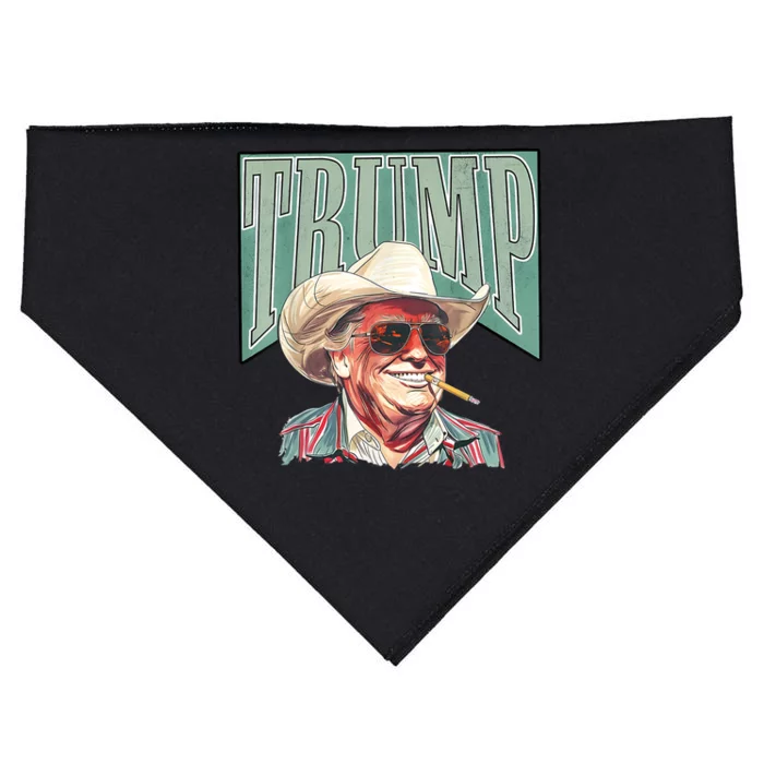 Western Trump Cowboy Make America Great Trump Daddy Maga USA-Made Doggie Bandana