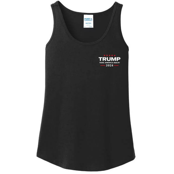 Western Trump Cowboy You Missed Trump 2024 Usa Flag Ladies Essential Tank