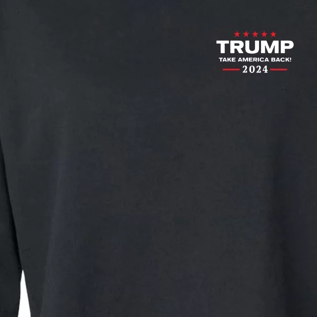 Western Trump Cowboy You Missed Trump 2024 Usa Flag Cropped Pullover Crew