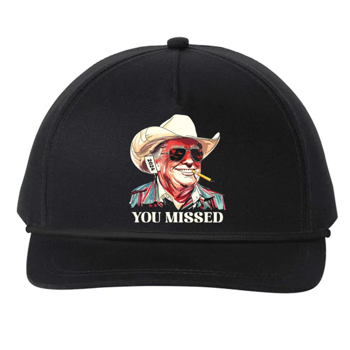 Western Trump Cowboy You Missed Snapback Five-Panel Rope Hat