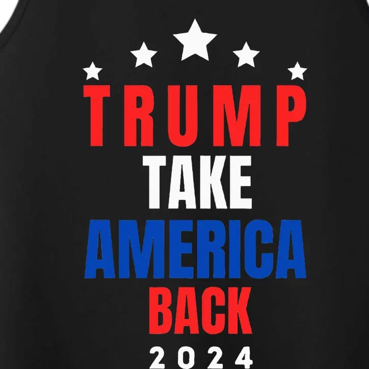 Western Trump Cow You Missed Trump 2024 Usa Flag Performance Tank