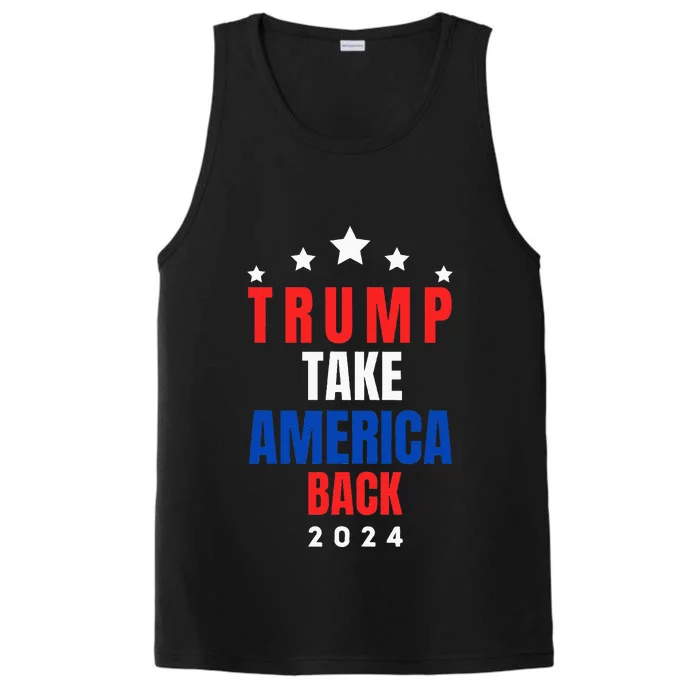 Western Trump Cow You Missed Trump 2024 Usa Flag Performance Tank