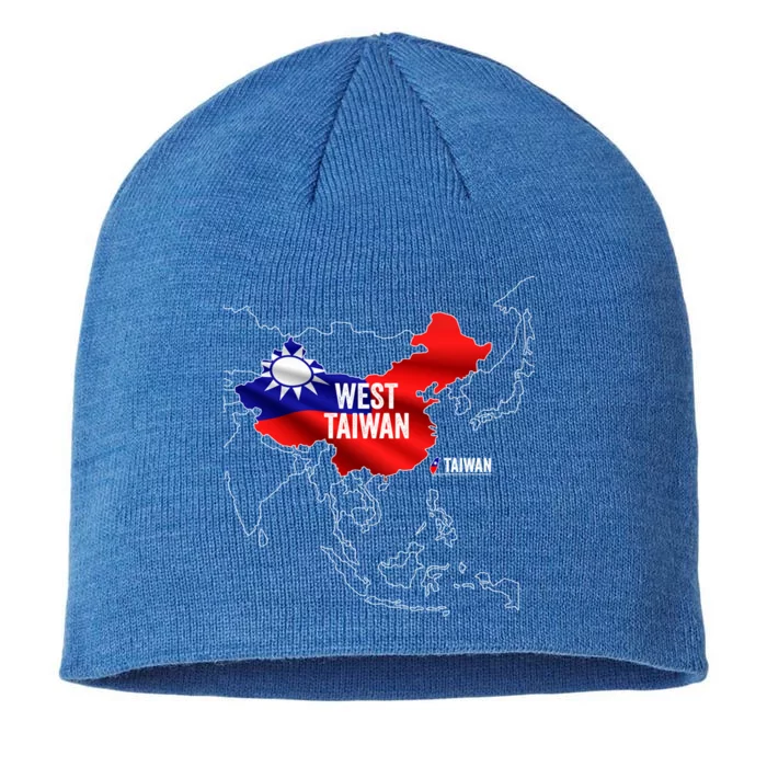 West Taiwan China Map Gift 8 1/2in Sustainable Knit Beanie