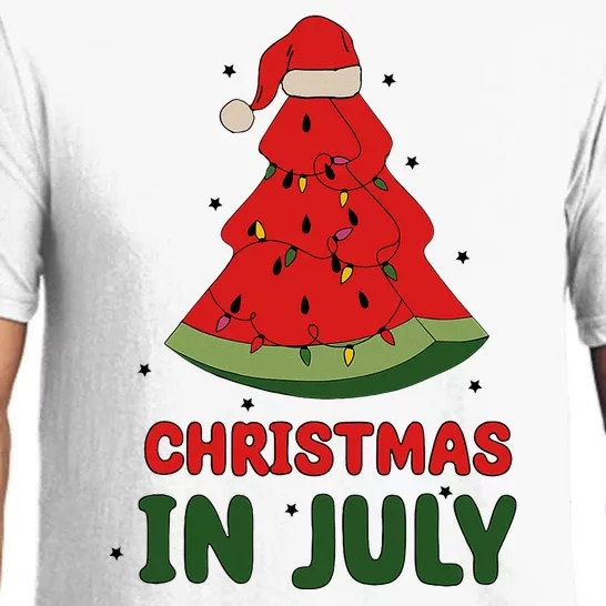 Watermelon Tree Christmas In July Festivities Pajama Set