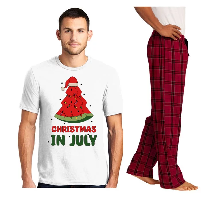 Watermelon Tree Christmas In July Festivities Pajama Set