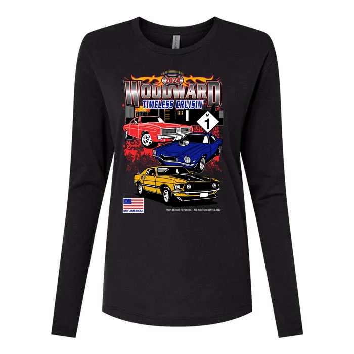 Woodward Timeless Cruisin 2024 Car Cruise Womens Cotton Relaxed Long Sleeve T-Shirt