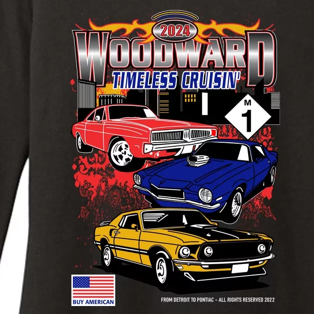 Woodward Timeless Cruisin 2024 Car Cruise Womens CVC Long Sleeve Shirt