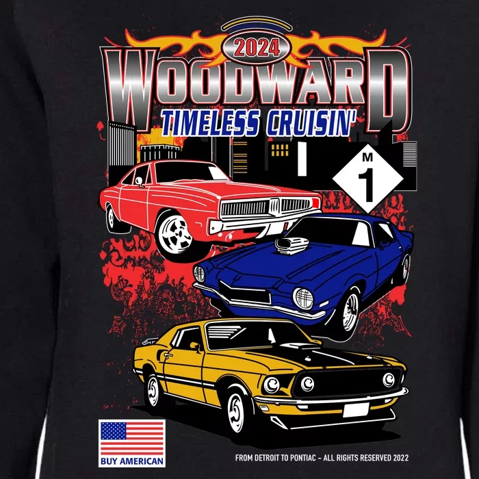 Woodward Timeless Cruisin 2024 Car Cruise Womens California Wash Sweatshirt