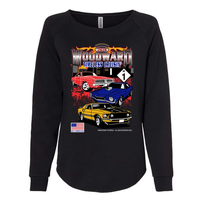 Woodward Timeless Cruisin 2024 Car Cruise Womens California Wash Sweatshirt