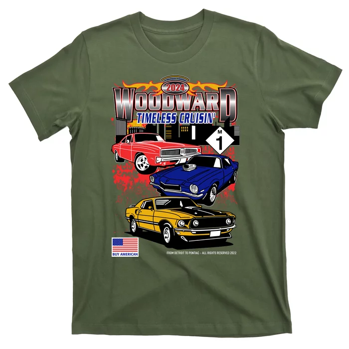 Woodward Timeless Cruisin 2024 Car Cruise T-Shirt