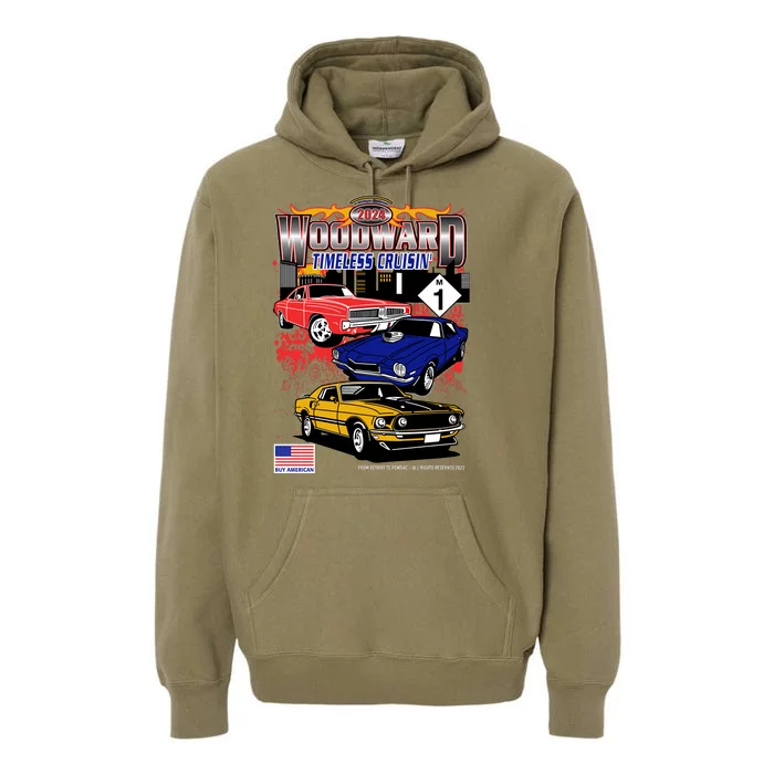 Woodward Timeless Cruisin 2024 Car Cruise Premium Hoodie