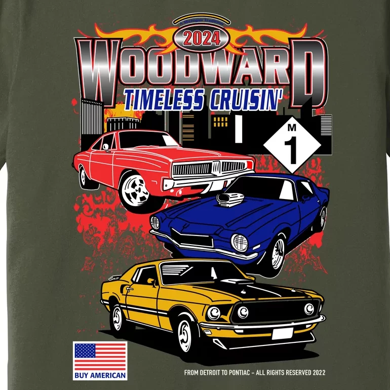 Woodward Timeless Cruisin 2024 Car Cruise Premium T-Shirt