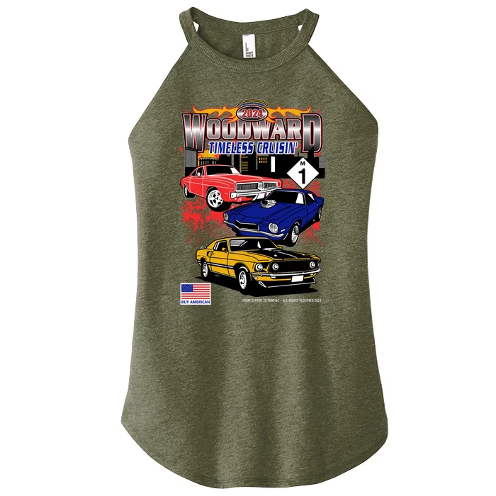 Woodward Timeless Cruisin 2024 Car Cruise Women’s Perfect Tri Rocker Tank