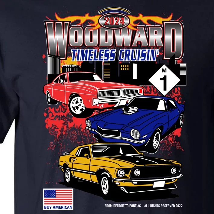 Woodward Timeless Cruisin 2024 Car Cruise Tall T-Shirt