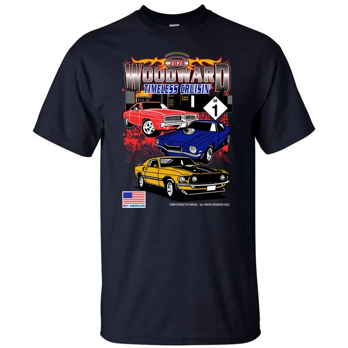 Woodward Timeless Cruisin 2024 Car Cruise Tall T-Shirt