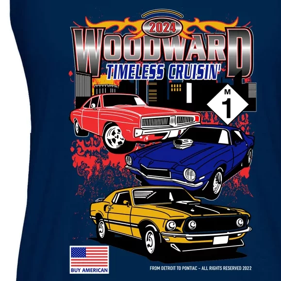 Woodward Timeless Cruisin 2024 Car Cruise Ladies Essential Flowy Tank