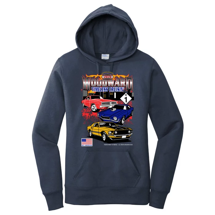 Woodward Timeless Cruisin 2024 Car Cruise Women's Pullover Hoodie