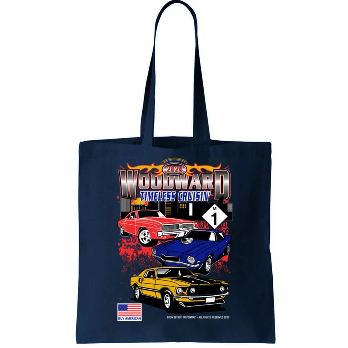 Woodward Timeless Cruisin 2024 Car Cruise Tote Bag