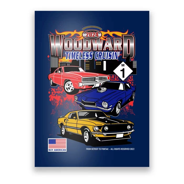 Woodward Timeless Cruisin 2024 Car Cruise Poster