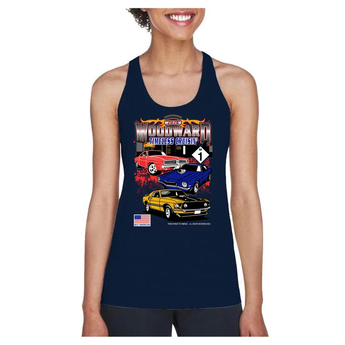 Woodward Timeless Cruisin 2024 Car Cruise Women's Racerback Tank