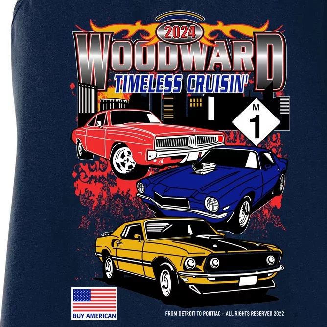 Woodward Timeless Cruisin 2024 Car Cruise Women's Racerback Tank