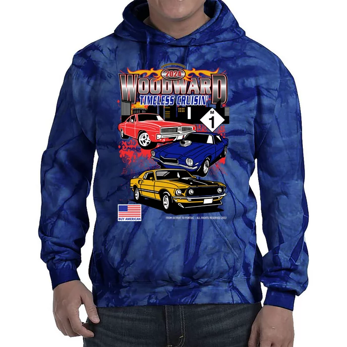 Woodward Timeless Cruisin 2024 Car Cruise Tie Dye Hoodie