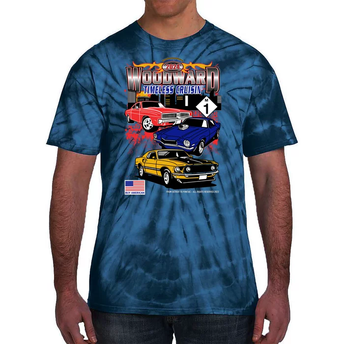 Woodward Timeless Cruisin 2024 Car Cruise Tie-Dye T-Shirt