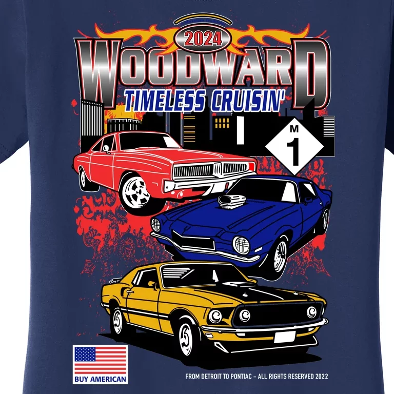 Woodward Timeless Cruisin 2024 Car Cruise Women's T-Shirt