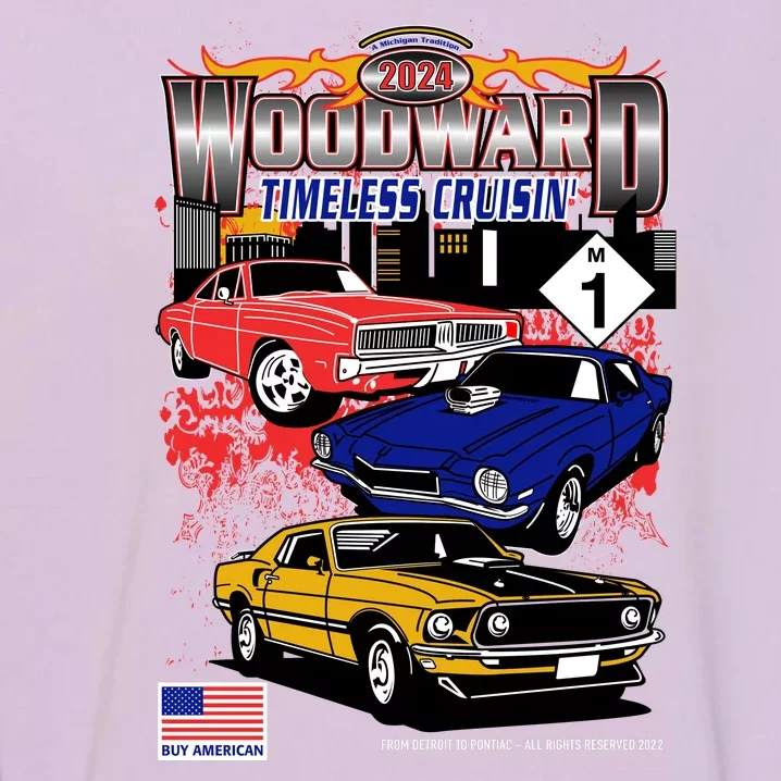 Woodward Timeless Cruisin 2024 Car Cruise Garment-Dyed Sweatshirt