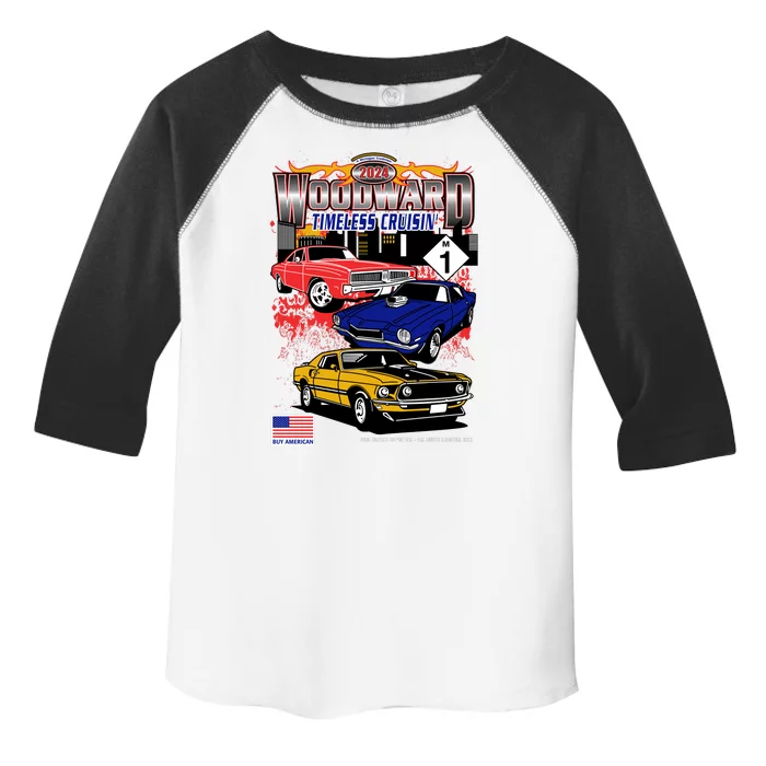 Woodward Timeless Cruisin 2024 Car Cruise Toddler Fine Jersey T-Shirt