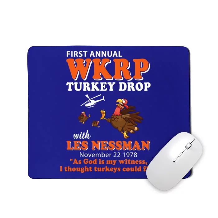 WKRP Thanksgiving Day Turkey Drop Mousepad