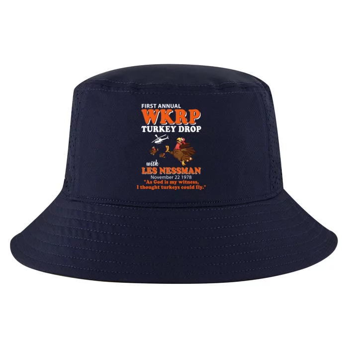 WKRP Thanksgiving Day Turkey Drop Cool Comfort Performance Bucket Hat