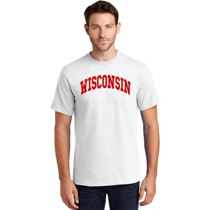 Wisconsin Throwback Design Tall T-Shirt