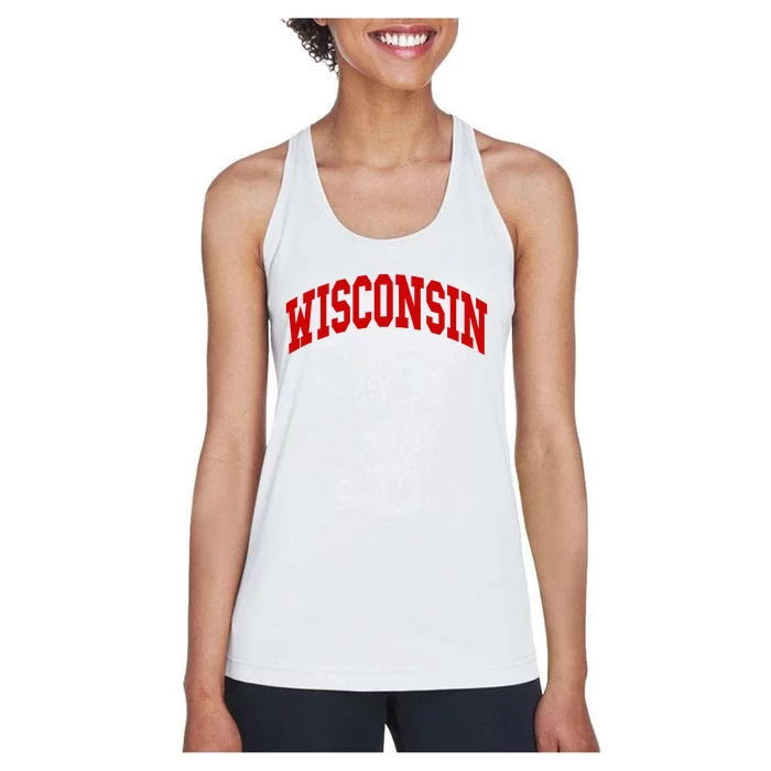 Wisconsin Throwback Design Women's Racerback Tank