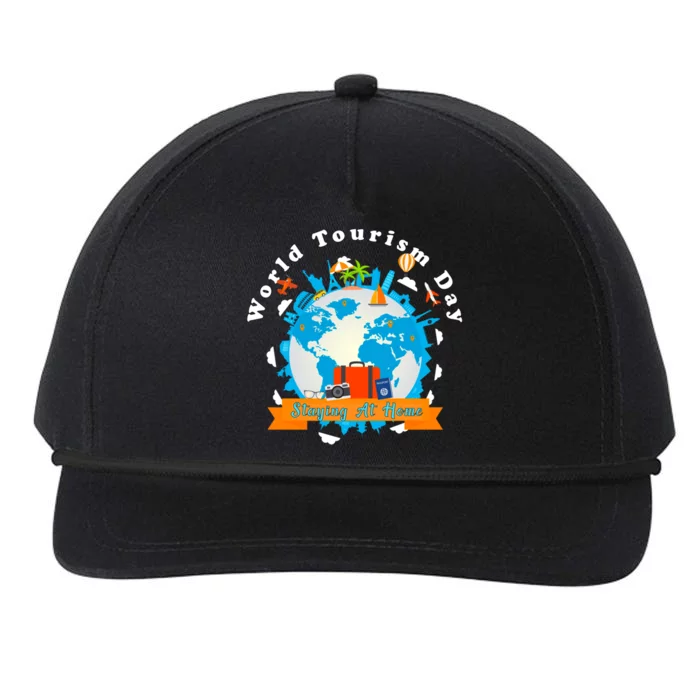 World Tourism Day Staying At Home Gift Snapback Five-Panel Rope Hat