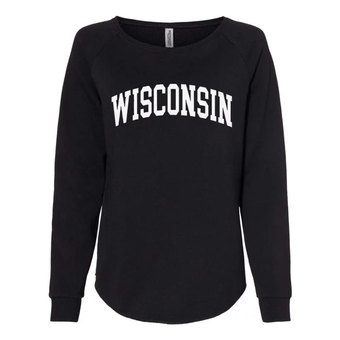 Wisconsin Throwback Design Classic Womens California Wash Sweatshirt